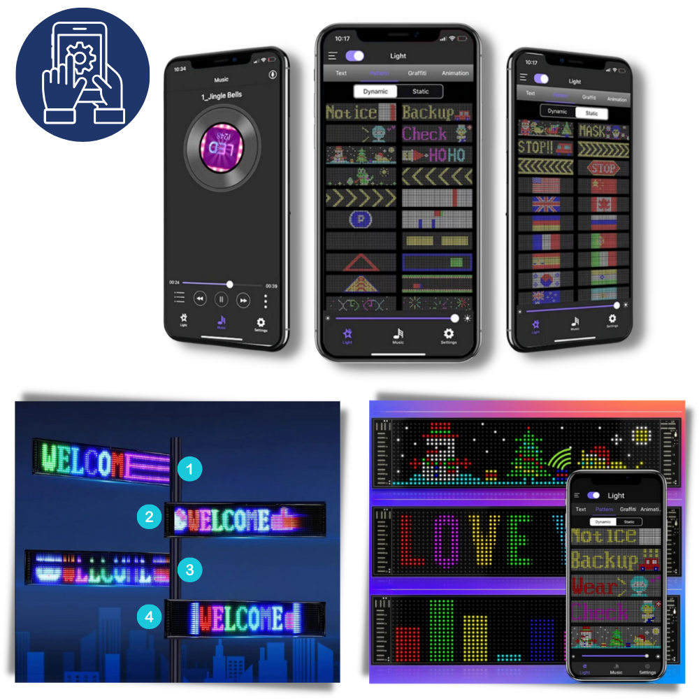 Panneau LED personnalisable et flexible