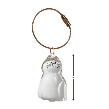 Porte-clés capsule poils de chat