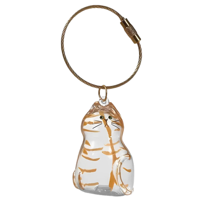 Porte-clés capsule poils de chat