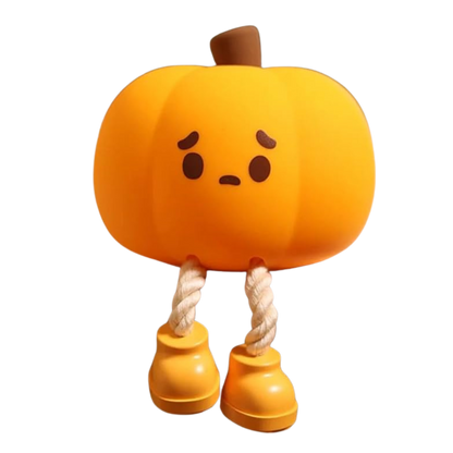 Veilleuse citrouille mignonne et triste