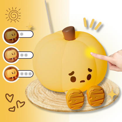 Veilleuse citrouille mignonne et triste