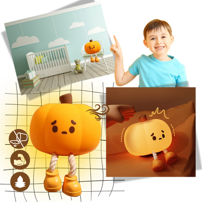 Veilleuse citrouille mignonne et triste