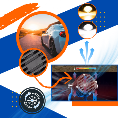 Phare avant double éclairage pour motos