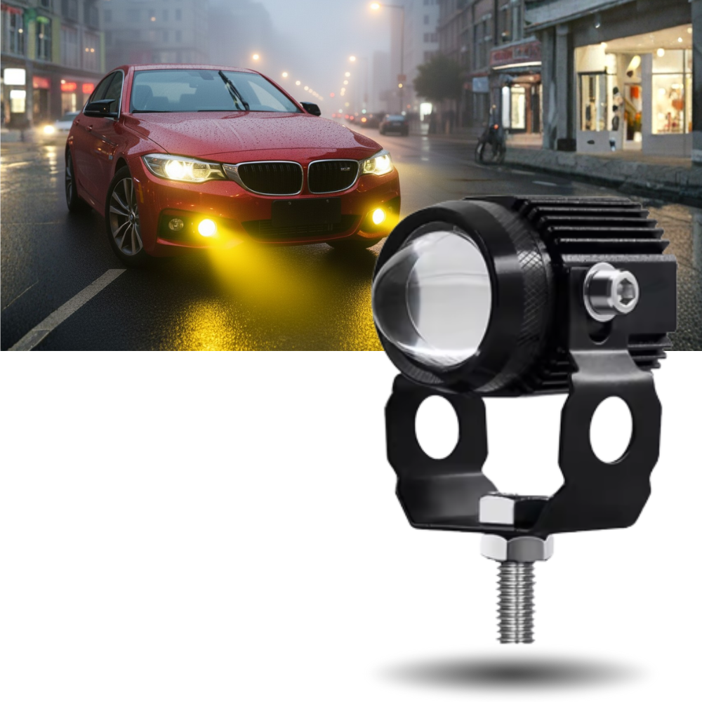 Phare avant double éclairage pour motos