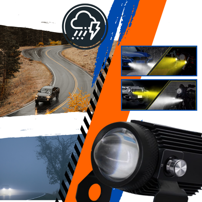 Phare avant double éclairage pour motos