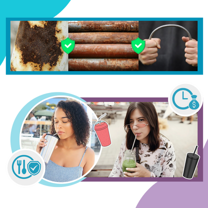 Paille réutilisable en acier inoxydable