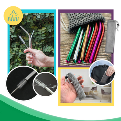 Paille réutilisable en acier inoxydable