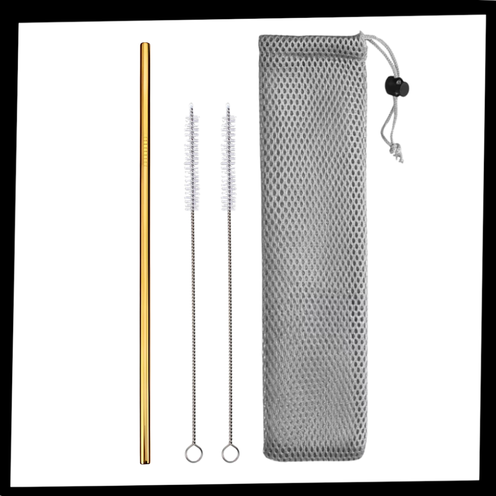 Paille réutilisable en acier inoxydable