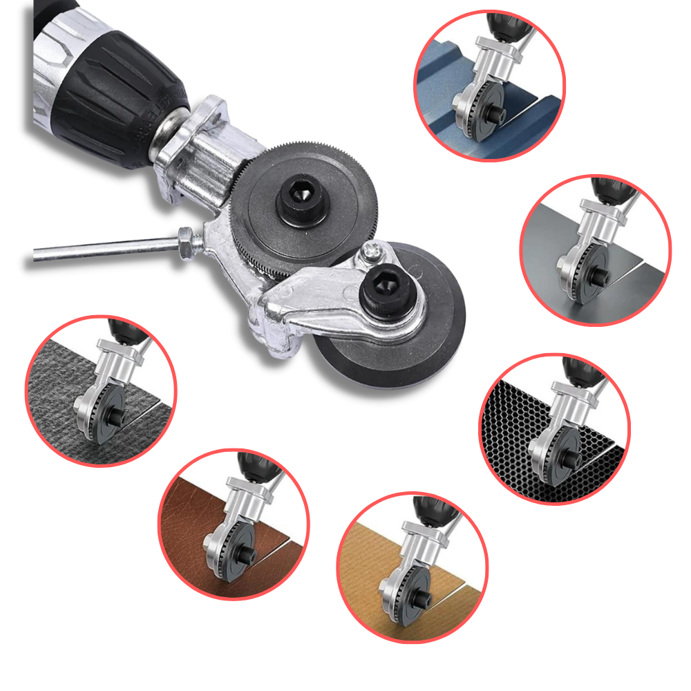 Set de coupe-plaques pour perceuse électrique