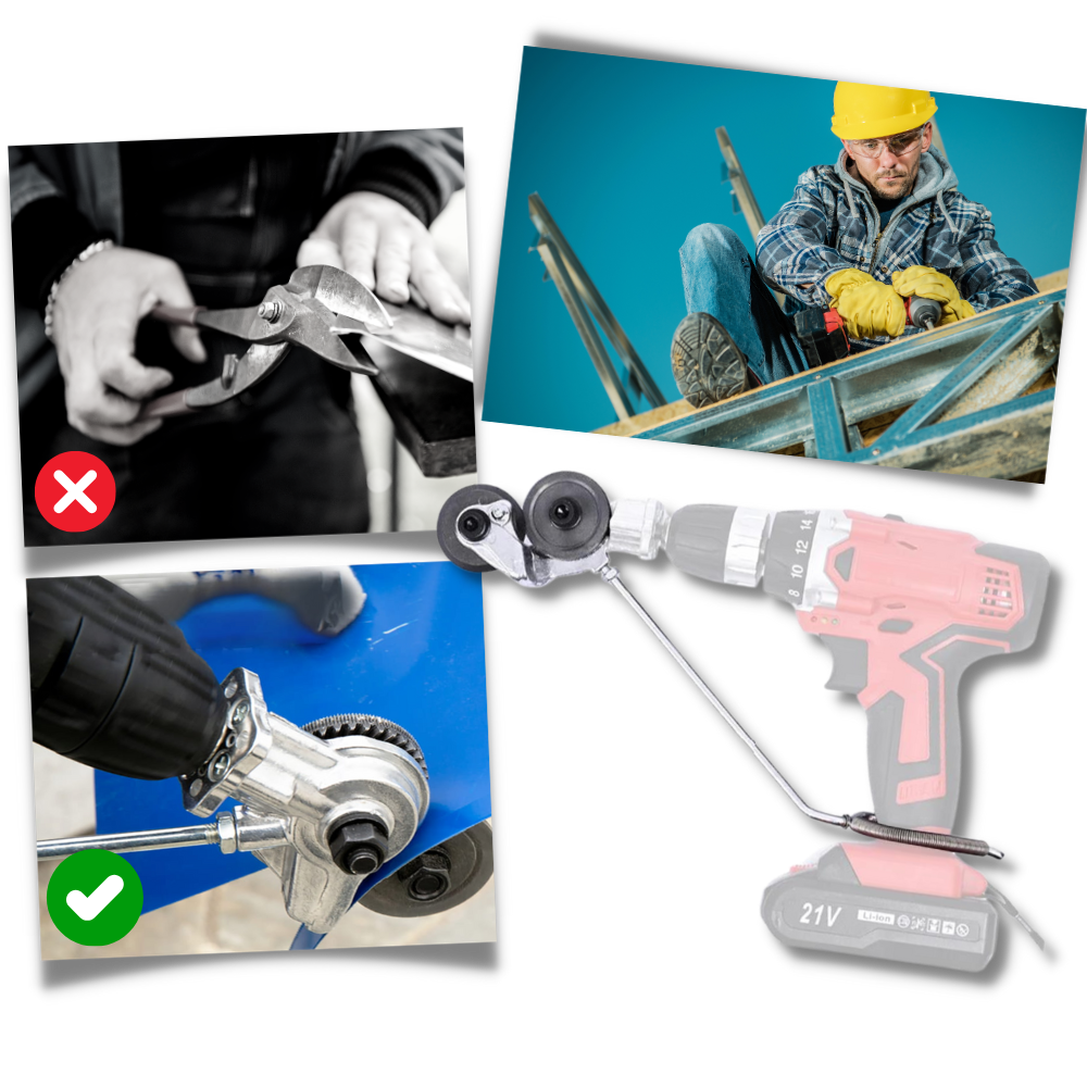 Set de coupe-plaques pour perceuse électrique