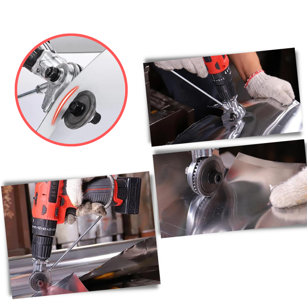 Set de coupe-plaques pour perceuse électrique