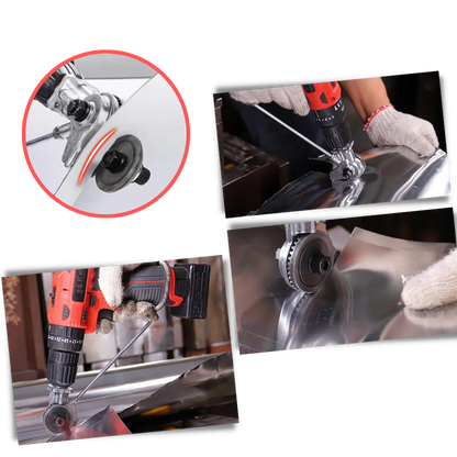 Set de coupe-plaques pour perceuse électrique