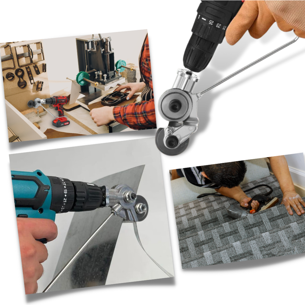 Set de coupe-plaques pour perceuse électrique