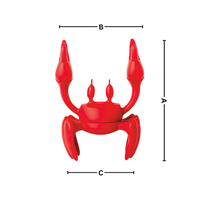 Porte-cuillère antidérapant en forme de crabe amusant
