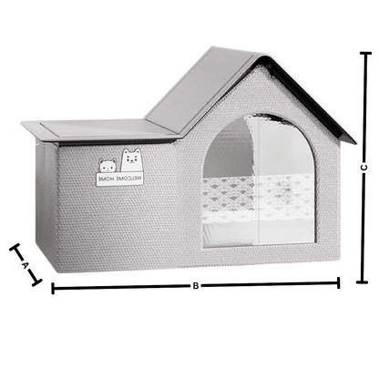 Maison pour chats à isolation thermique réfléchissante