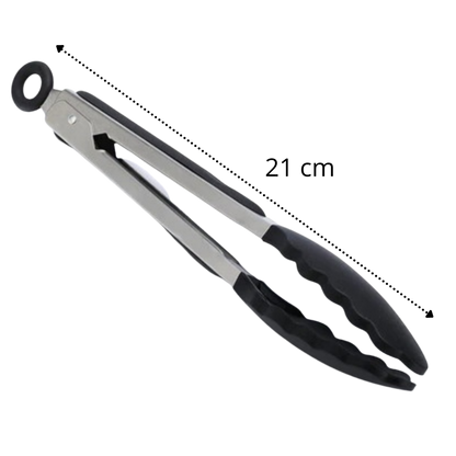 Pince de barbecue en acier inoxydable avec poignée en silicone