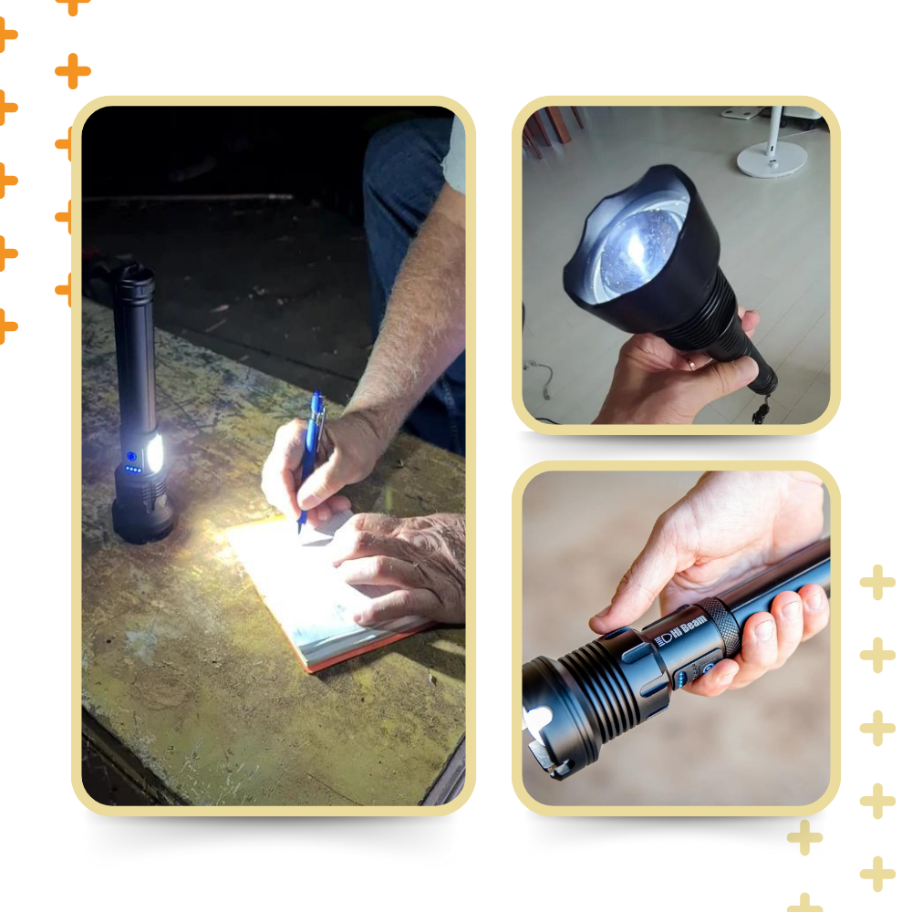 Torche à LED rechargeable à long faisceau