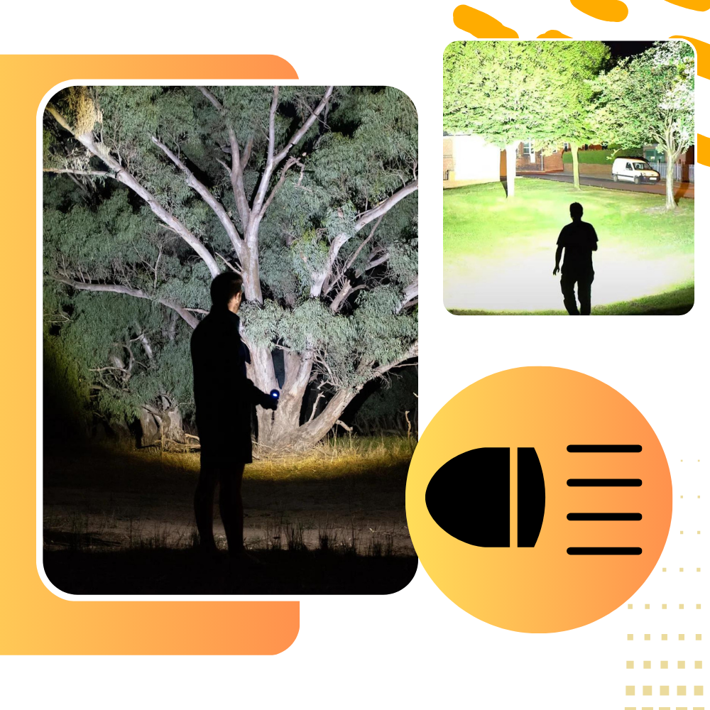 Torche à LED rechargeable à long faisceau