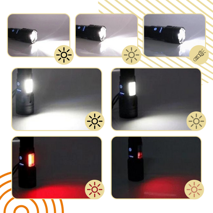 Torche à LED rechargeable à long faisceau