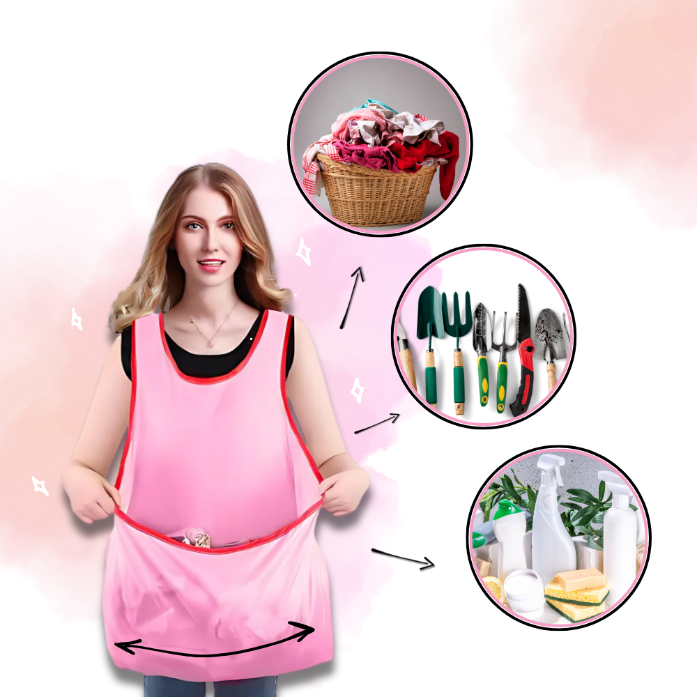 Tablier de ménage imperméable avec grande poche