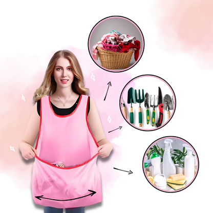 Tablier de ménage imperméable avec grande poche