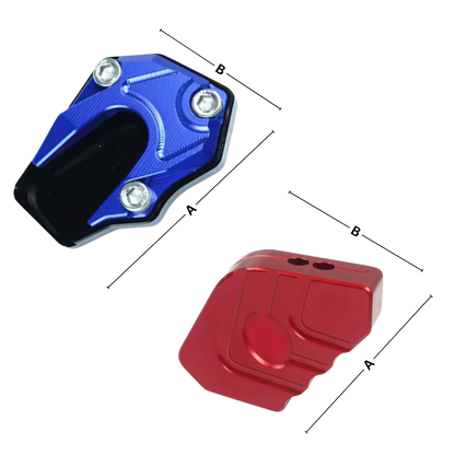 Support levier de béquille et plaque d'extension en alliage pour moto