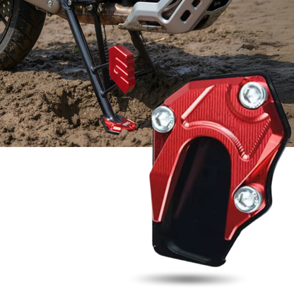 Support levier de béquille et plaque d'extension en alliage pour moto