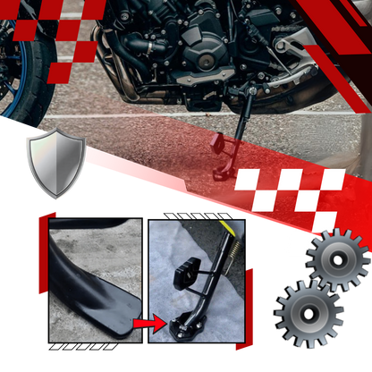 Support levier de béquille et plaque d'extension en alliage pour moto