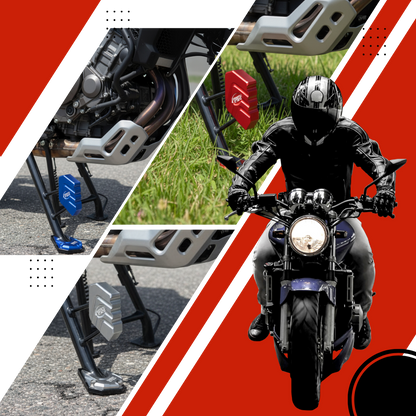 Support levier de béquille et plaque d'extension en alliage pour moto