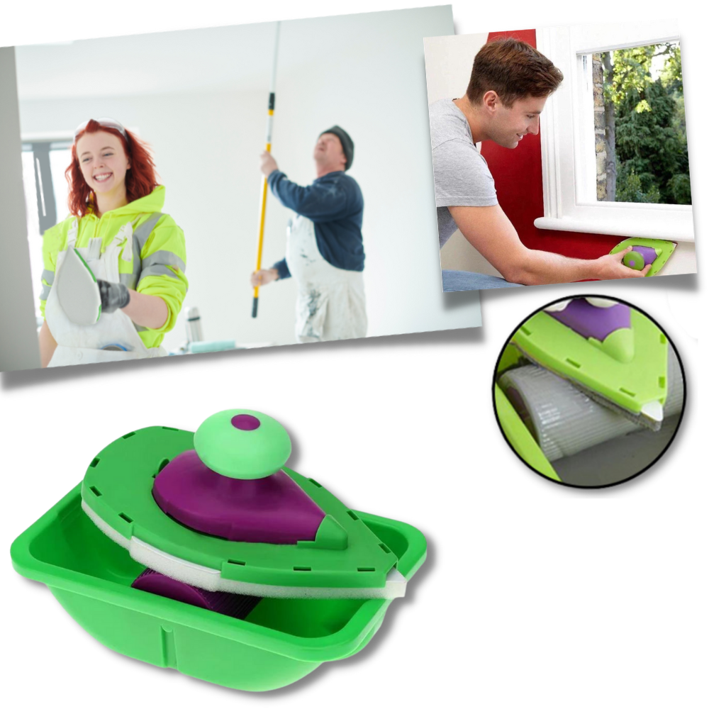 Set de rouleaux et éponge de peinture