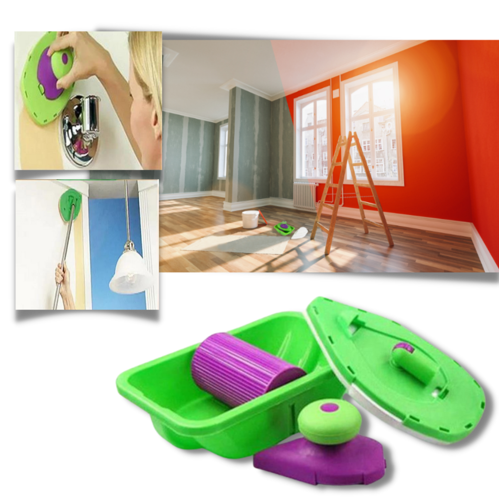 Set de rouleaux et éponge de peinture