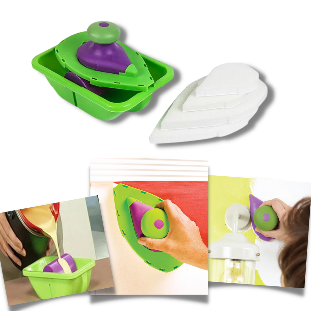 Set de rouleaux et éponge de peinture