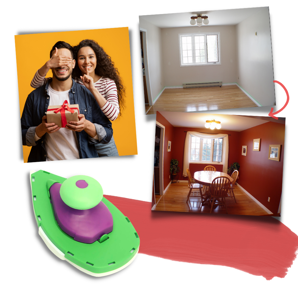 Set de rouleaux et éponge de peinture