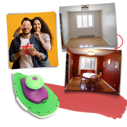 Set de rouleaux et éponge de peinture