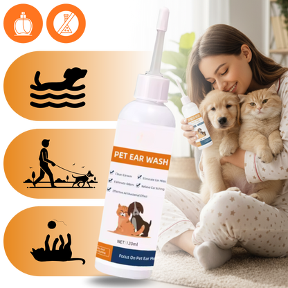 Nettoyant et désodorisant pour oreilles d'animaux
