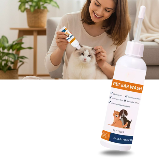 Nettoyant et désodorisant pour oreilles d'animaux