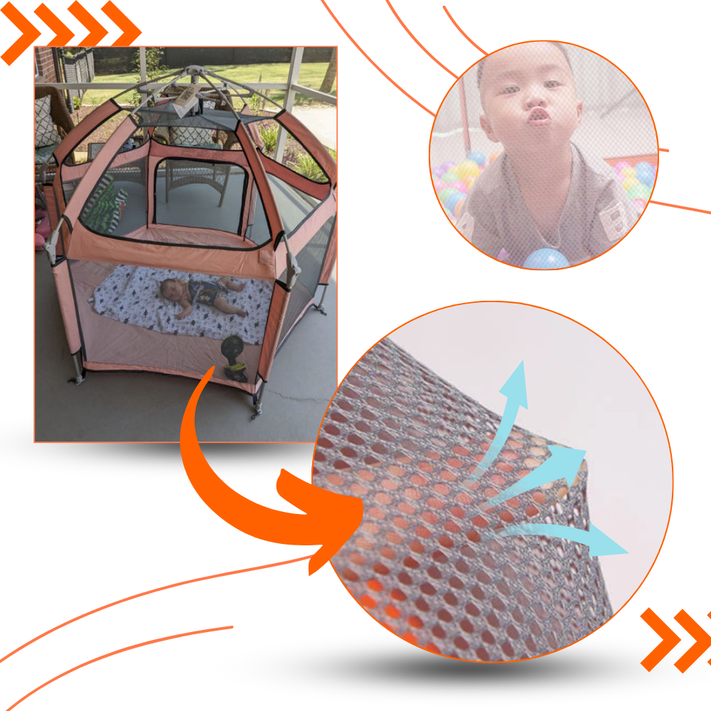 Parc pop-up pour enfants en maille