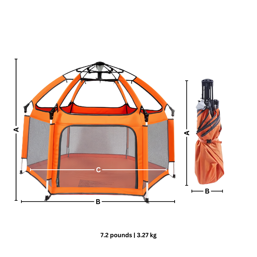 Parc pop-up pour enfants en maille