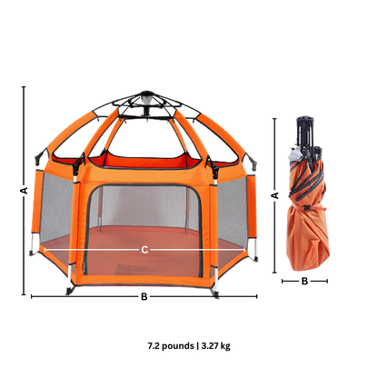 Parc pop-up pour enfants en maille