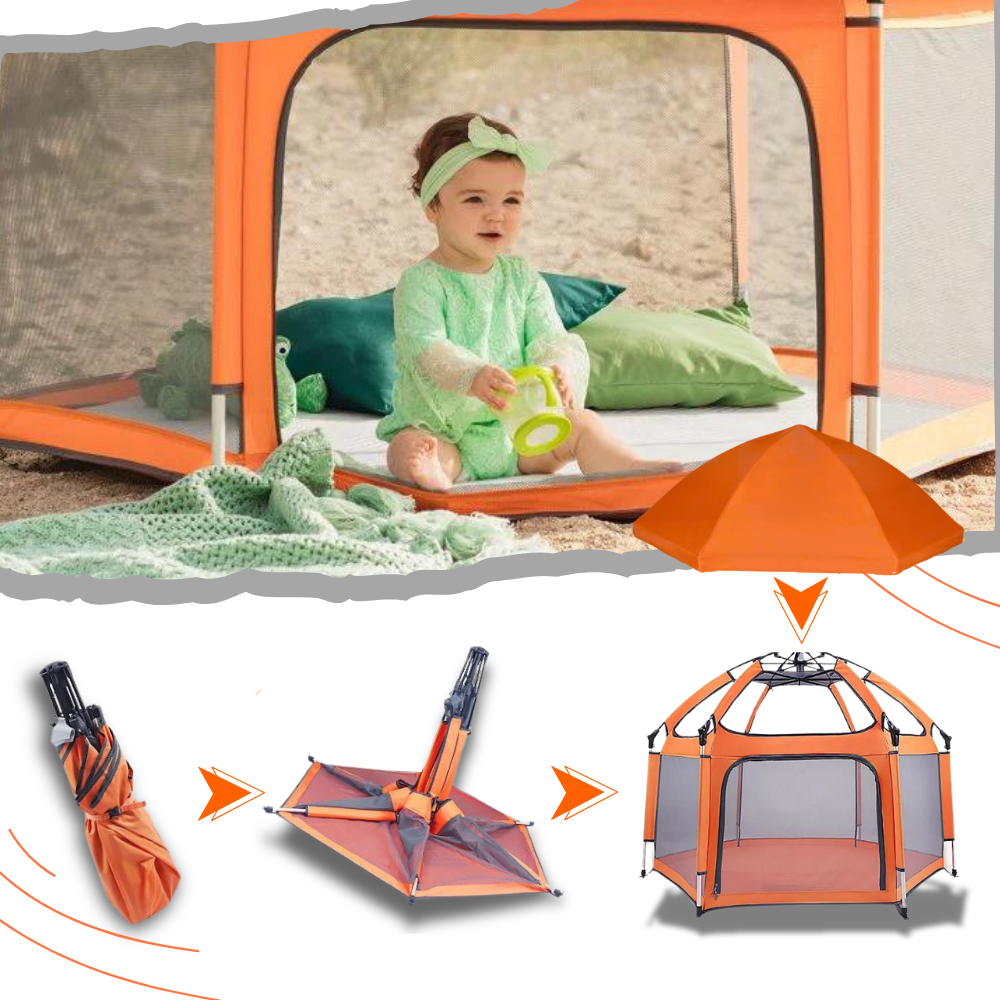 Parc pop-up pour enfants en maille