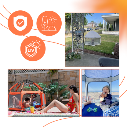 Parc pop-up pour enfants en maille