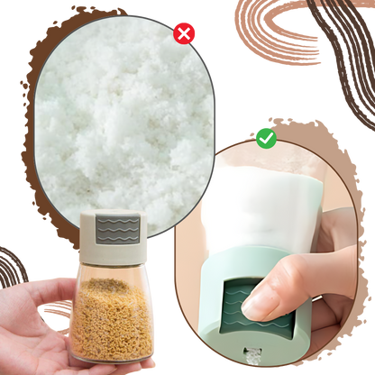 Salière et poivrière à poussoir précis