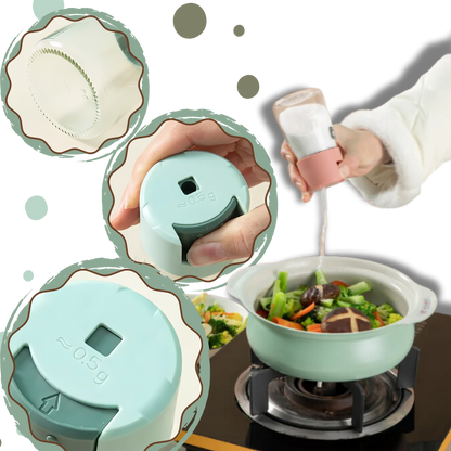 Salière et poivrière à poussoir précis