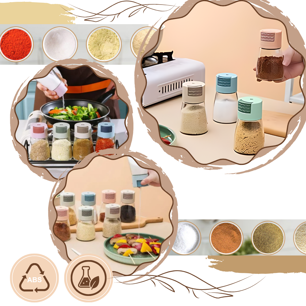 Salière et poivrière à poussoir précis