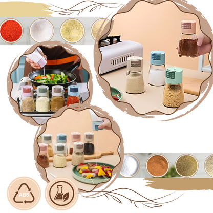 Salière et poivrière à poussoir précis