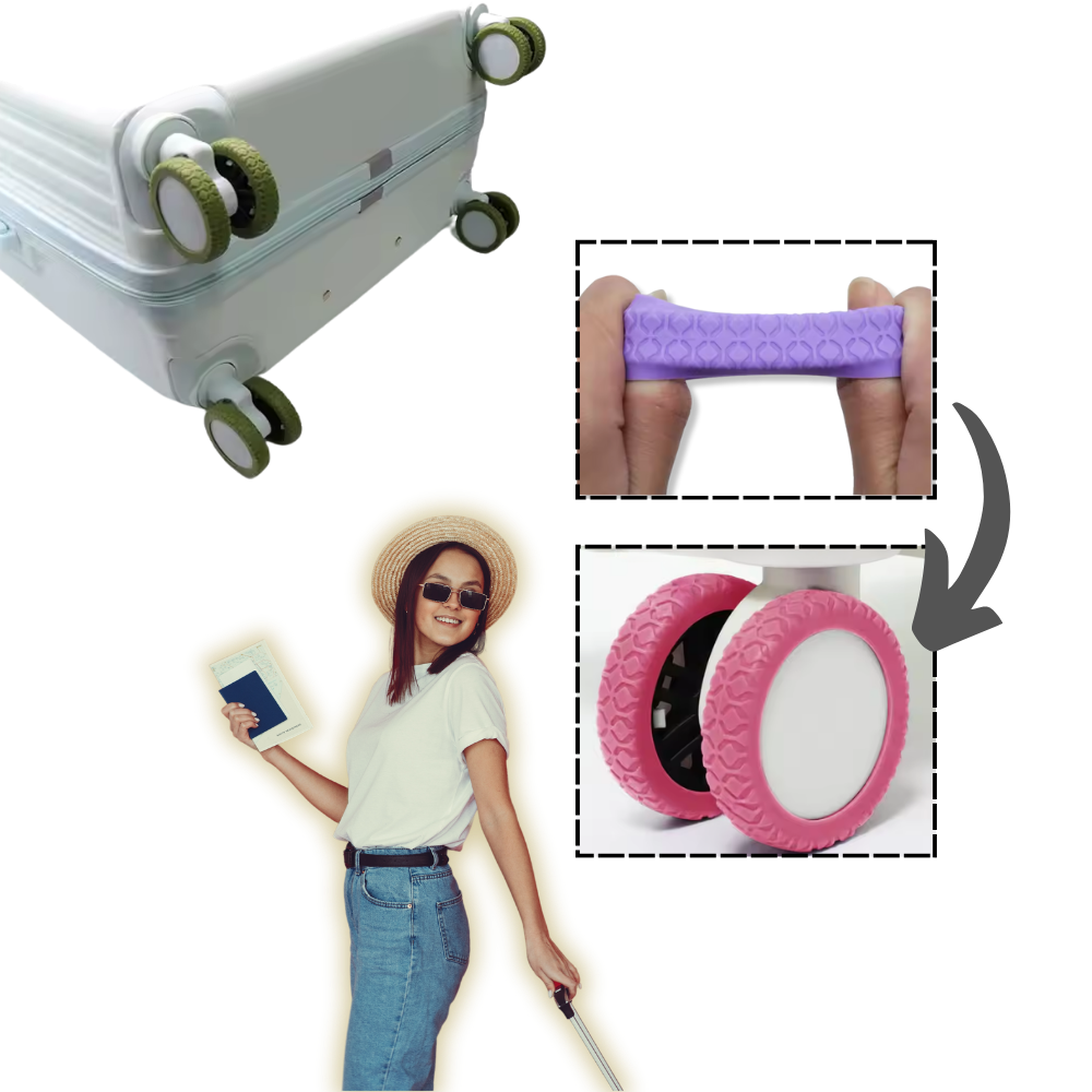 Protections en silicone pour roues de valise