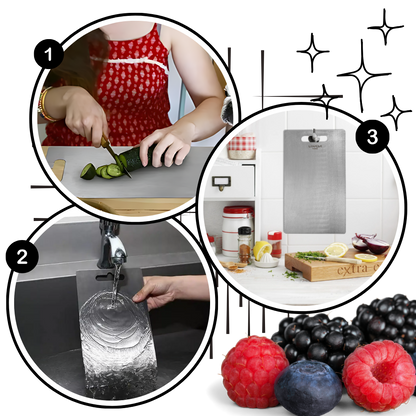 Planche à découper en titane résistante aux rayures