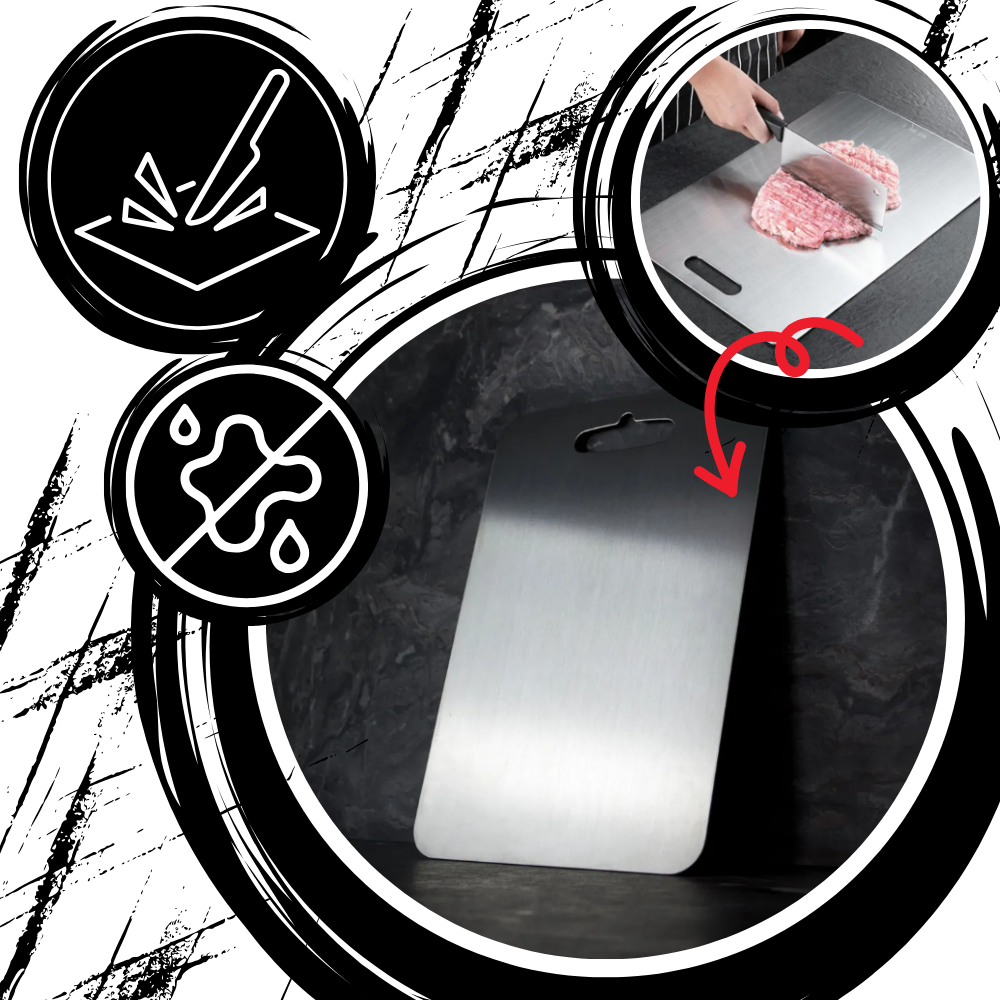 Planche à découper en titane résistante aux rayures