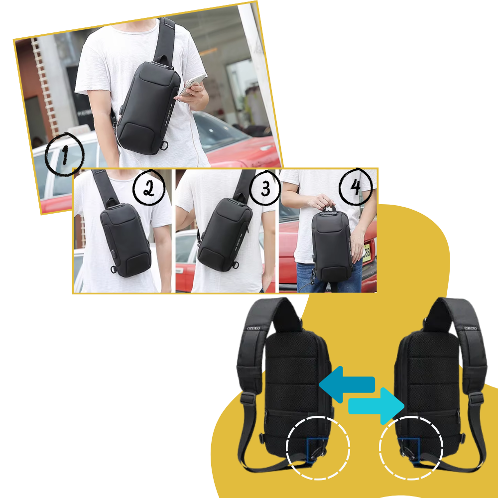 Sac à bandoulière antivol