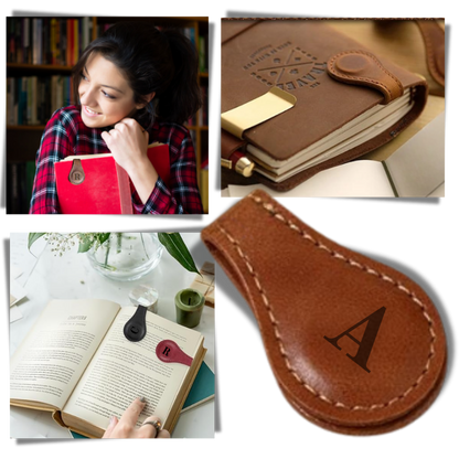 Marque-page magnétique en cuir personnalisé